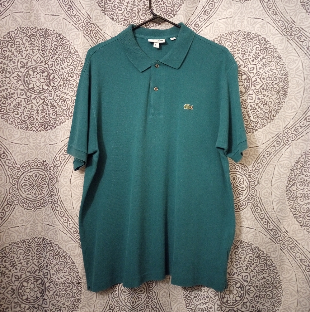 Lacoste Green Color Way Men's Polo Shirt Classic Fit Size XL